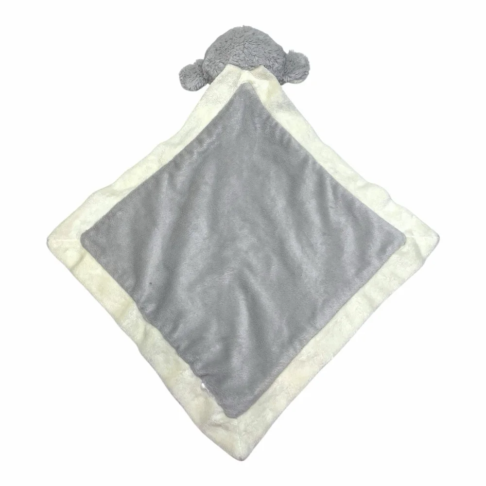 Baby Ganz Emerson Elephant Lovey Security Blanket Toy Gray Cream 13” NO TAGS